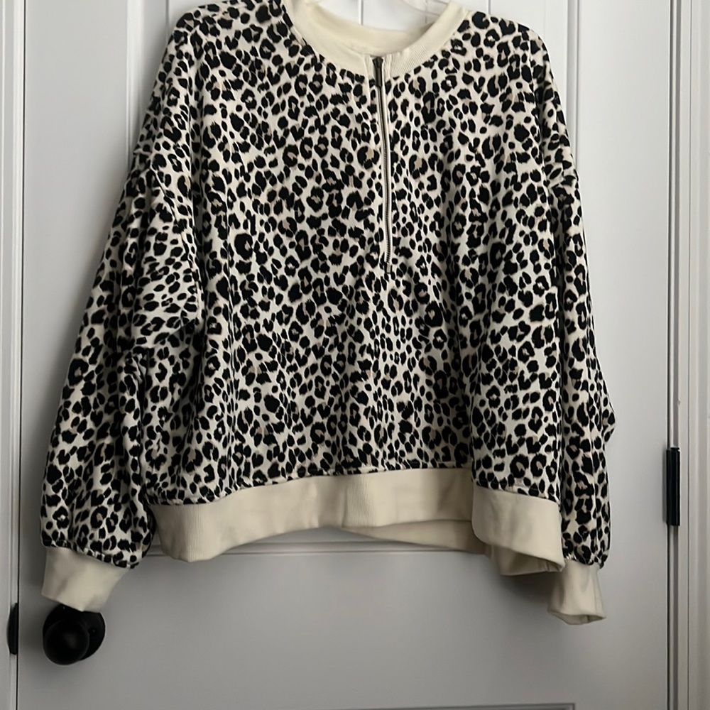Loose Half-Zip French Terry Sweatshirt for Women Old Navy XL